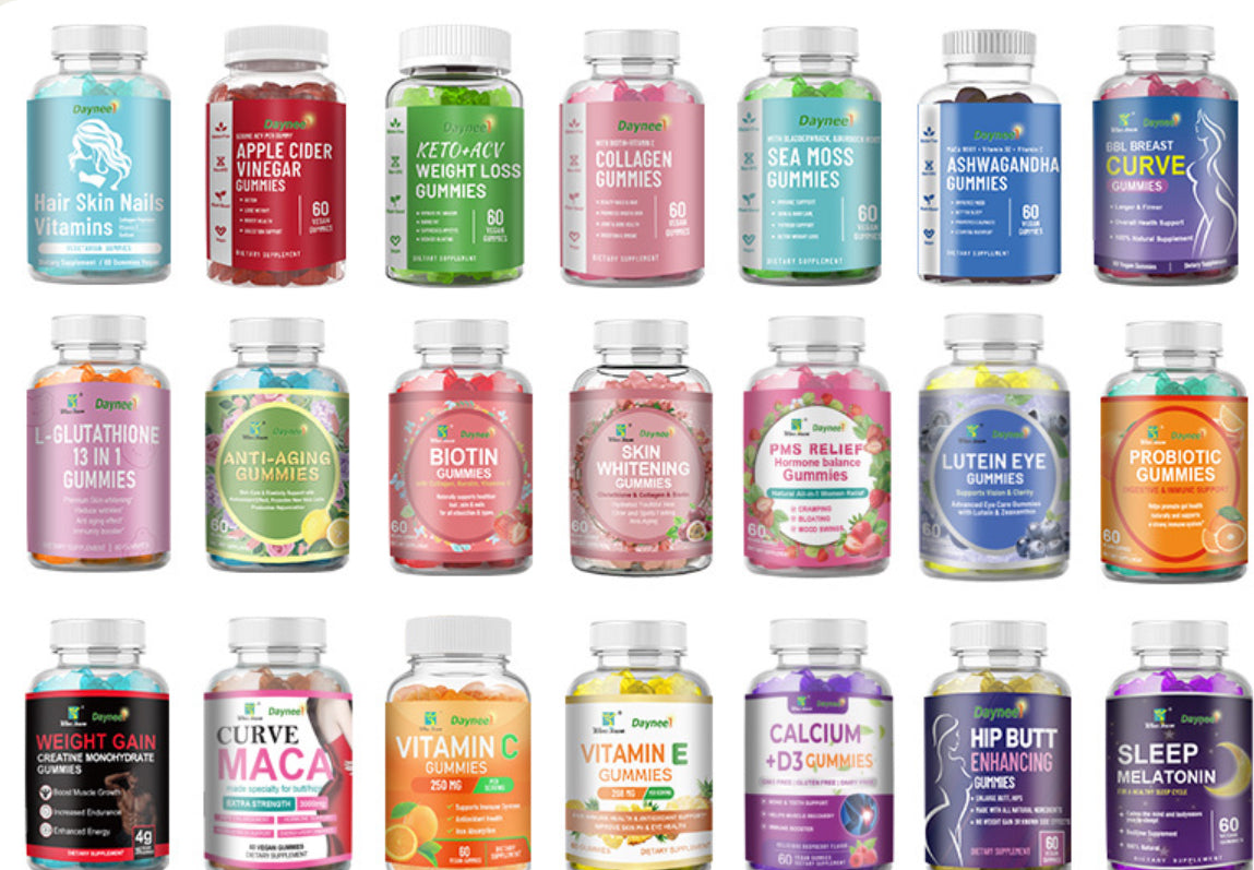 Multi-Body Enhancing Collagen Maca Gummies for Skin Brightening